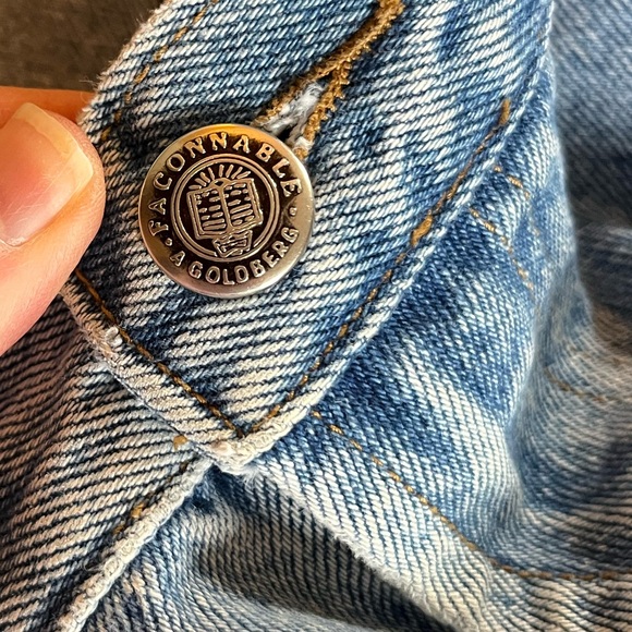 Vintage Faconnable Nostalgic Dungarees Heavy Denim Blue Jeans - Picture 10 of 12